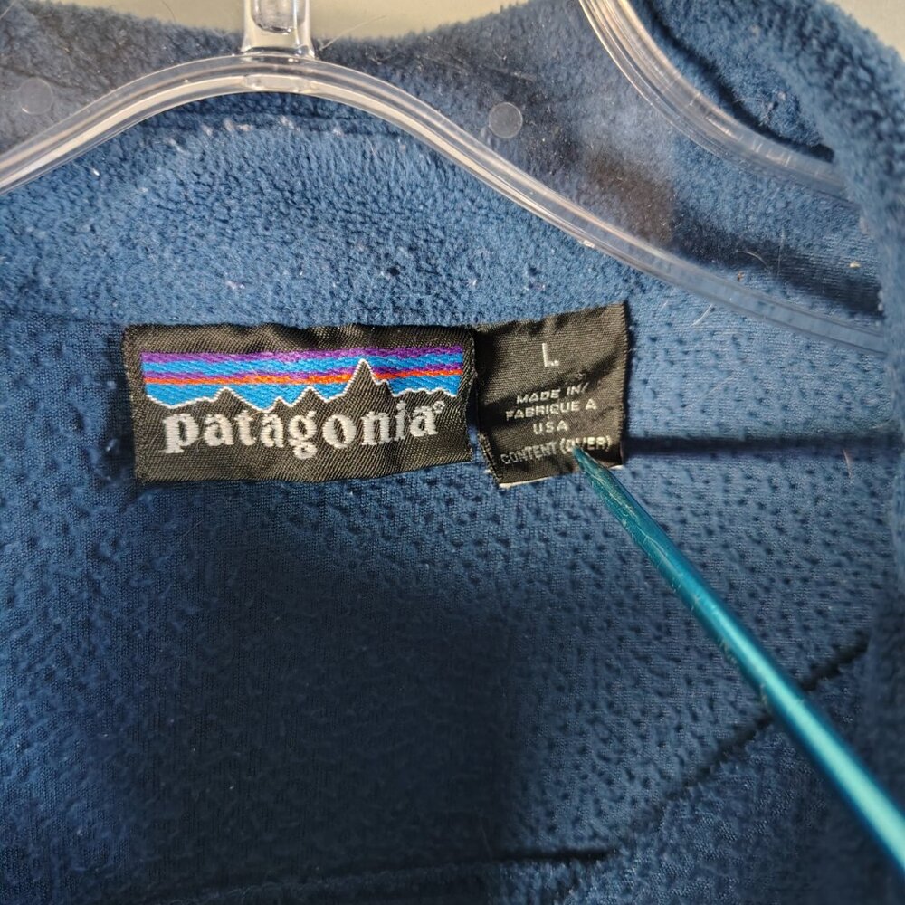 Vintage Patagonia Fleece Overshirt Shirt Mens Large Blue Snap-T USA Long Sleeve - Picture 4 of 14
